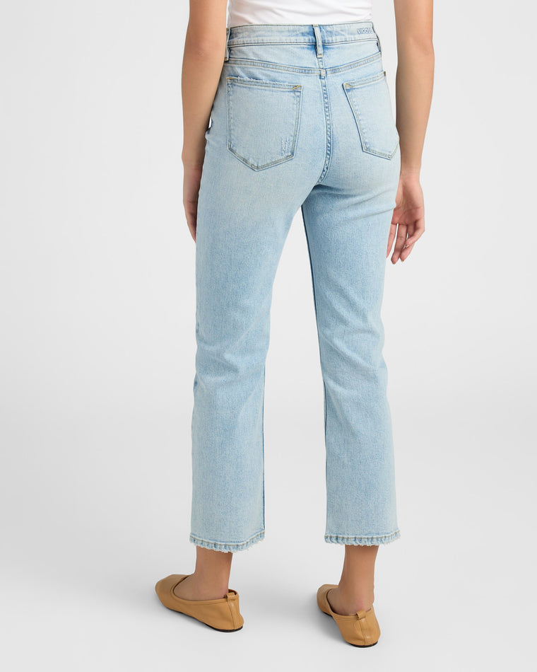 Light Wash Blue $|& Vigoss Mom Straight Leg Jeans - SOF Back