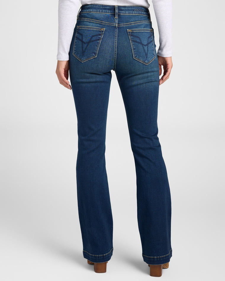 Dark Wash Blue $|& Vigoss Ace Bootcut Jeans - SOF Back