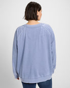 Vintage Blue $|& Recycled Karma Bad A** Long Sleeve Graphic - SOF Back