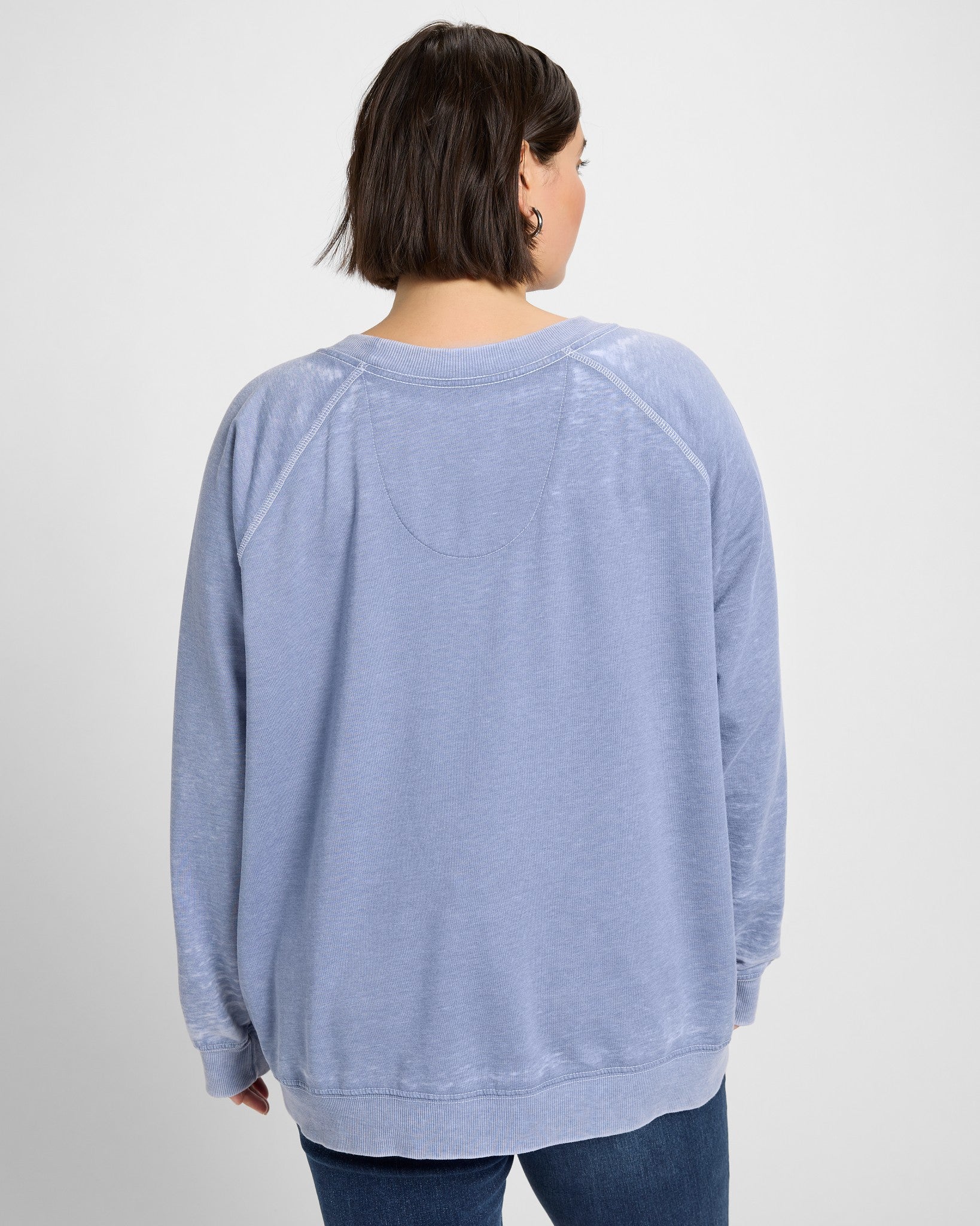 Vintage Blue $|& Recycled Karma Bad A** Long Sleeve Graphic - SOF Back