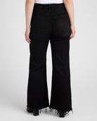 Raven $|& Bayeas High Rise Wide Leg With Frayed Hem - SOF Back