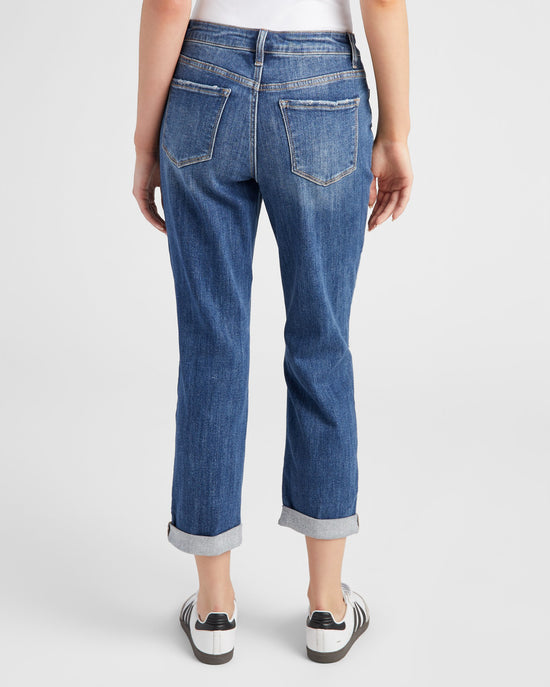 Fortuitous $|& Lovervet Cuffed Vintage Boyfriend Jeans - SOF Back