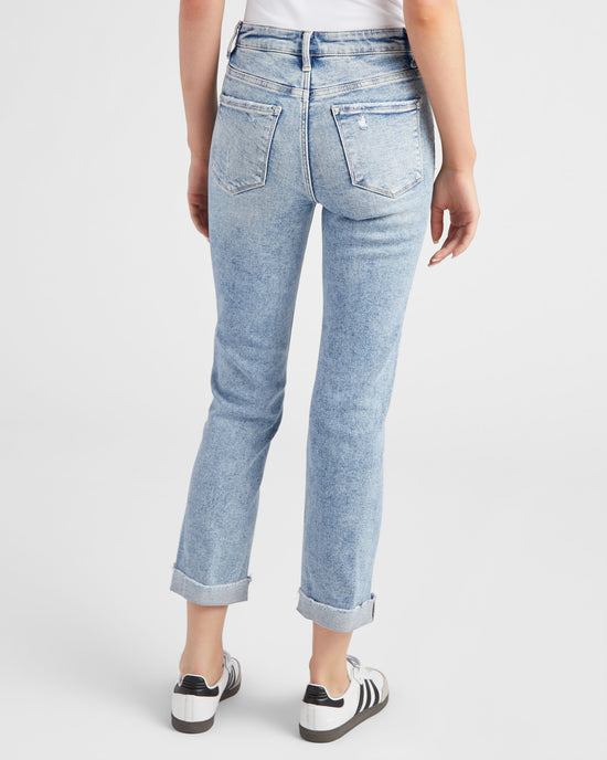 Blue Bliss $|& Lovervet Cuffed Slim Straight Jeans - SOF Back