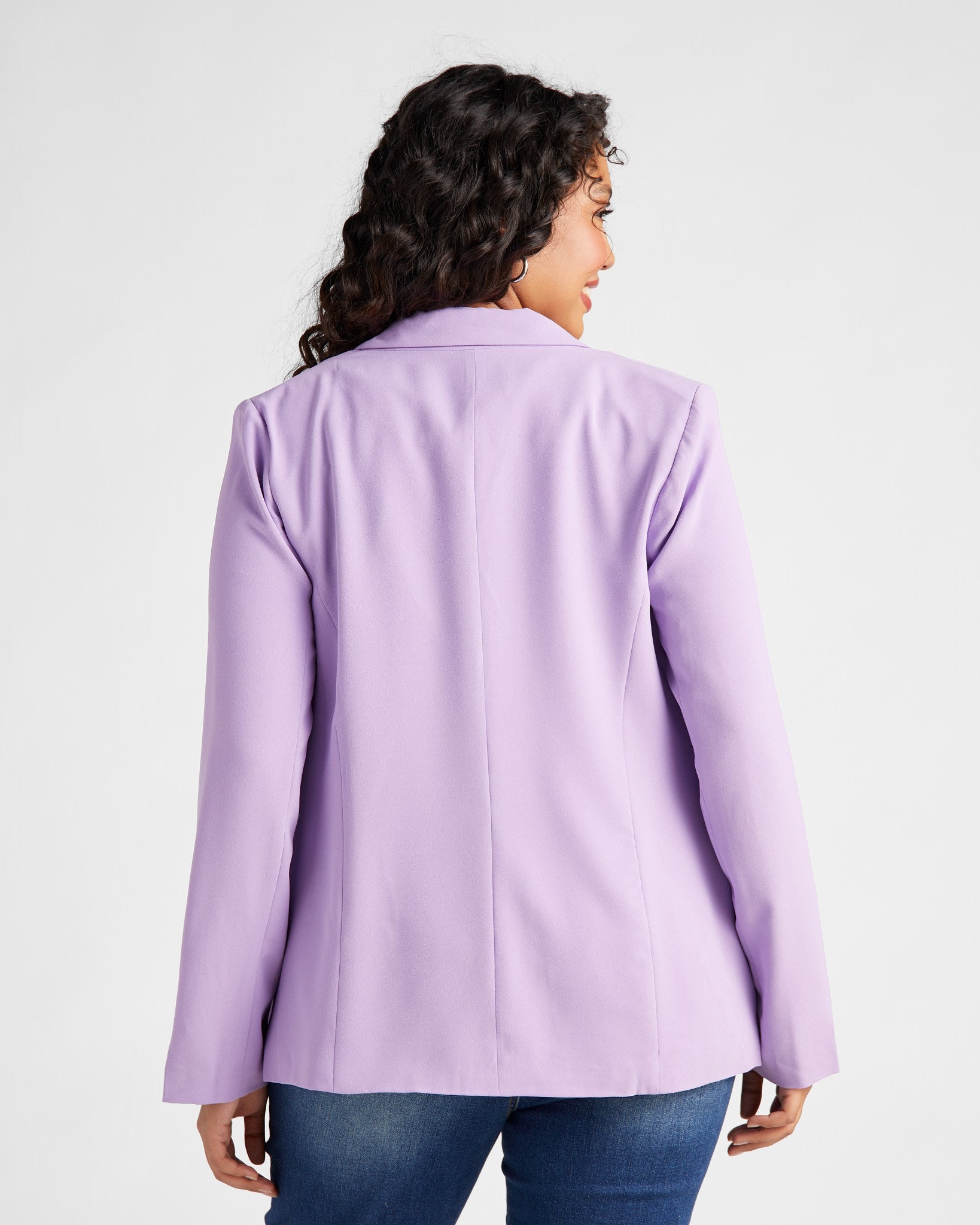 Digital Lavender $|& Skies Are Blue Boyfriend Blazer - SOF Back