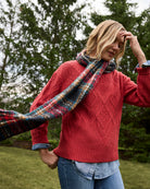 Black $|& David & Young Plaid Scarf - SOF Side