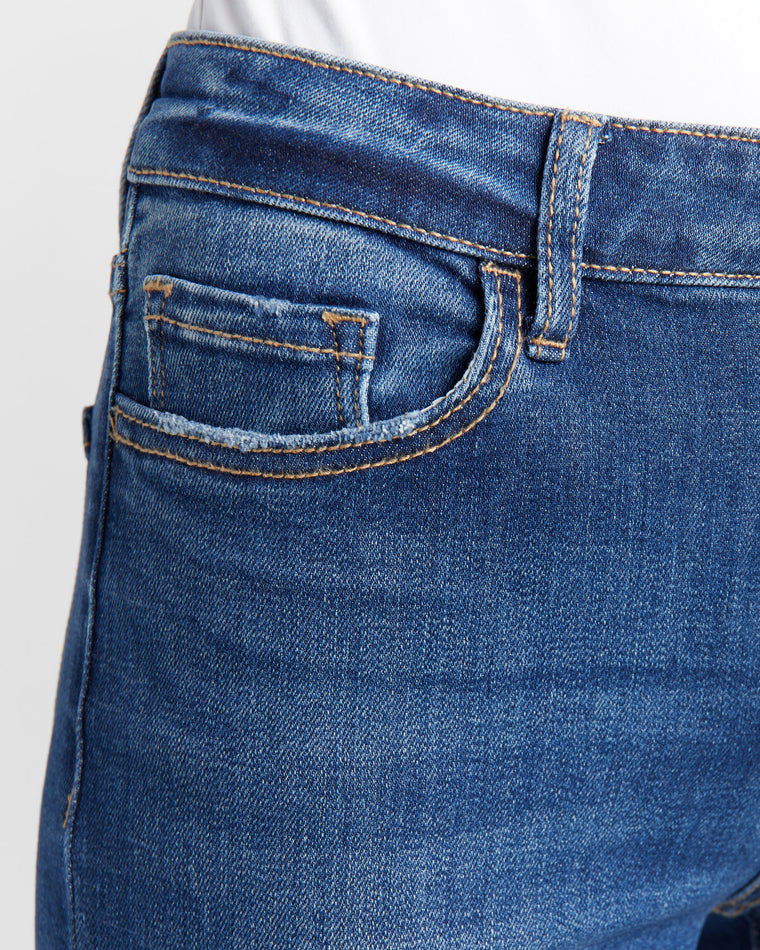 Titillating Blue $|& Lovervet Mid Rise Bootcut Jeans - SOF Detail