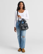 Black $|& Jen & Co. Brittany Puffer Tote - SOF Full Front