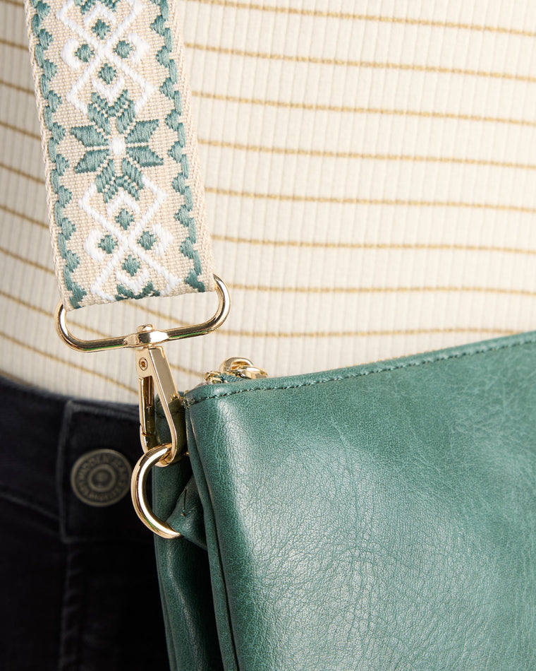 Deep Teal $|& Jen & Co. Izzy Crossbody - SOF Detail