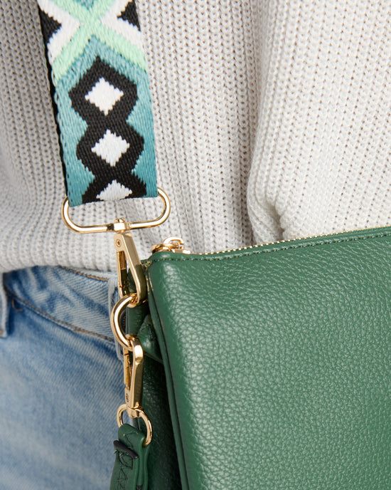 Hunter Green $|& Jen & Co. Izzy Crossbody - SOF Detail