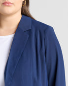 Navy $|& Skies Are Blue Boyfriend Blazer - SOF Detail