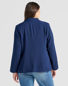 Navy $|& Skies Are Blue Boyfriend Blazer - SOF Back