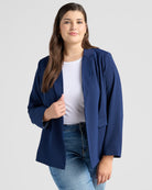 Navy $|& Skies Are Blue Boyfriend Blazer - SOF Front