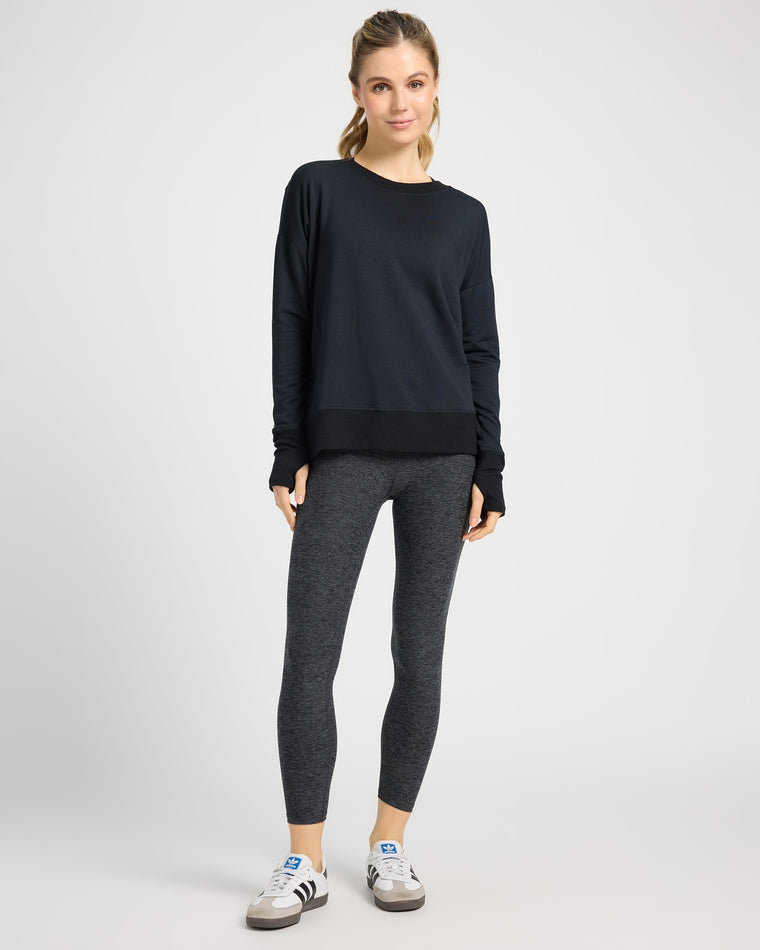 Black $|& Interval Flex Drop Shoulder Pullover - UGC On Fig