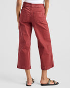 Roux $|& Mica Denim High Rise Wide Leg Cropped Pant - SOF Back
