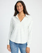 White Blue $|& Thread & Supply Taylor Top - SOF Front