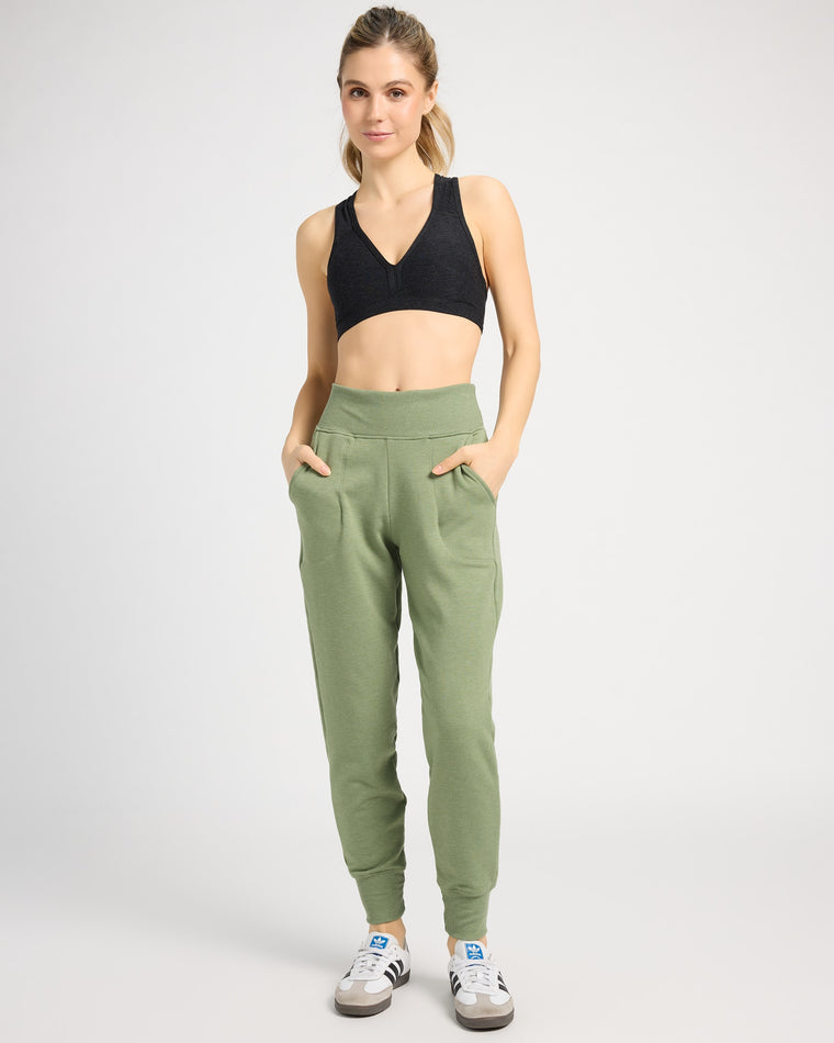 Light Olive $|& Interval Flex Flat Front Jogger - UGC On Fig