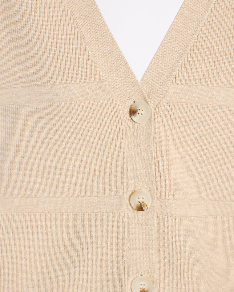 Heather Wheat $|& Thread & Supply Colette Cardigan - SOF Full Front