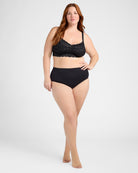 Black/Porcelain/Brown $|& Capezio Seamless Textured Hipster 3 Pack - SOF Full Front