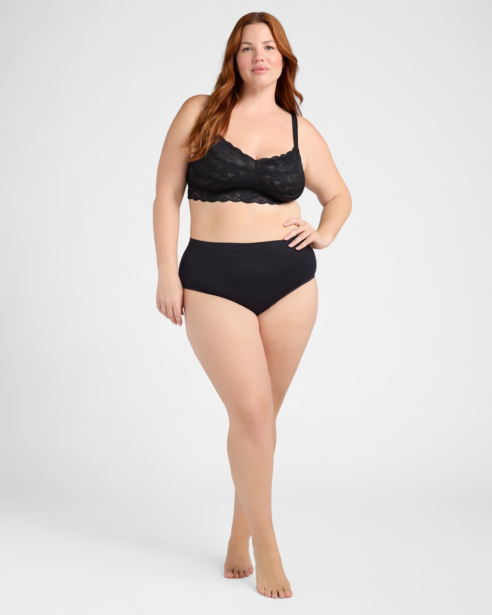 Black/Porcelain/Brown $|& Capezio Seamless Textured Hipster 3 Pack - SOF Full Front