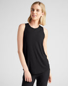 Black $|& Interval Split Back Tank - SOF Front