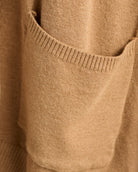 Heather Latte $|& Dreamers Open Long Line Cardigan withPockets - SOF Detail