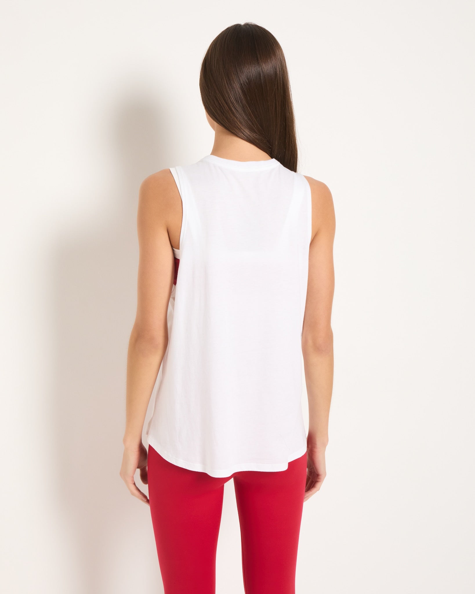 White $|& Interval Loved Grace Muscle Tank - SOF Back