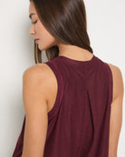 Red Wine $|& Interval FlowHeather Breeze Focus Tank - VOF Front