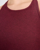 Red Wine $|& Interval FlowHeather Sculpt Rise Tank - SOF Full Front