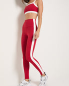 Poppy Solid/White $|& Interval FlowHeather Sculpt Ascend Leggings - UGC On Fig