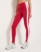Poppy Solid/White $|& Interval FlowHeather Sculpt Ascend Leggings - SOF Front