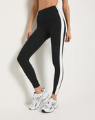 Night Sky/White $|& Interval FlowHeather Sculpt Ascend Leggings - SOF Front