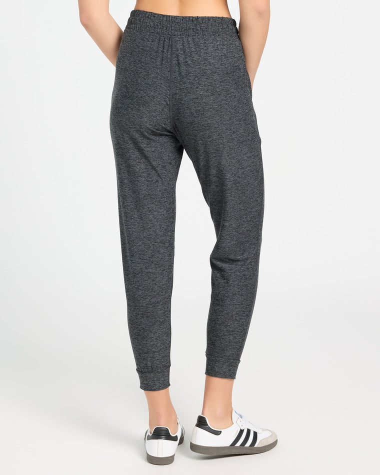 Heather Charcoal $|& Interval Quest Midweight Spacedye Classic Jogger - SOF Back