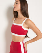 Poppy Solid/White $|& Interval FlowHeather Sculpt Glimmer Bra - SOF Full Front