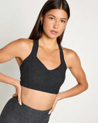 Night Sky Heather $|& Interval FlowHeather Sculpt Halo Bra - SOF Front