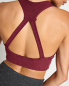Red Wine $|& Interval FlowHeather Sculpt Halo Bra - SOF Full Front