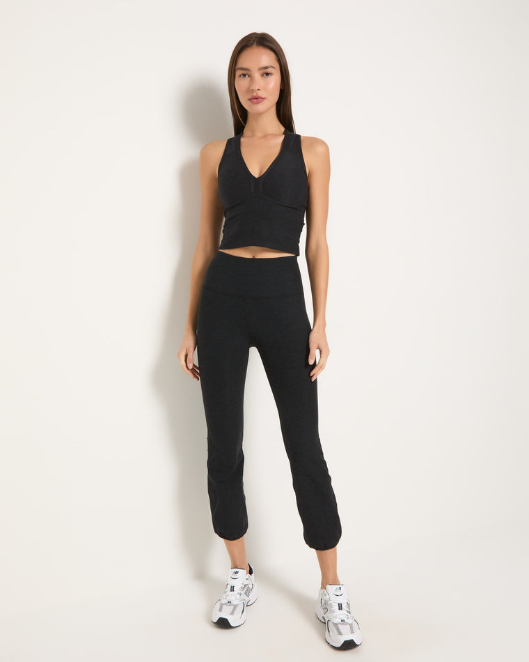 Night Sky Black $|& Interval Enheartened Spacedye High Hip Tank - UGC On Fig