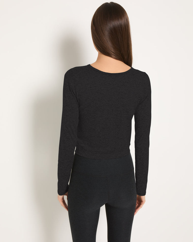 Night Sky Black $|& Interval Peak Lightweight Spacedye Twist Long Sleeve Top - SOF Back