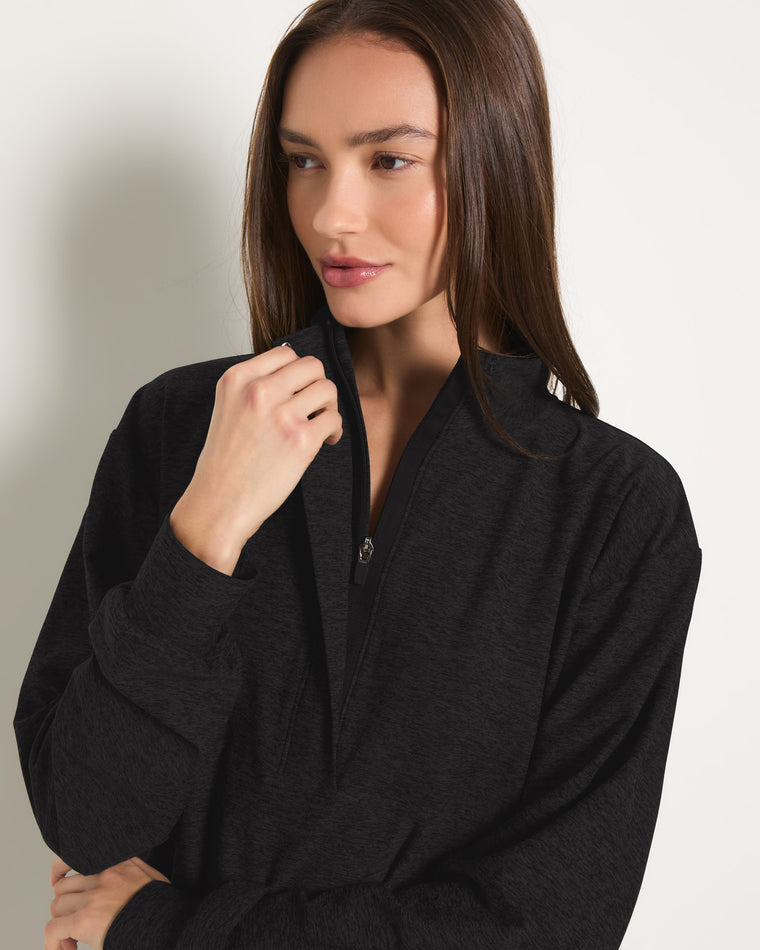 Night Sky $|& Interval Pulse Midweight Spacedye Half Zip Pullover - SOF Full Front