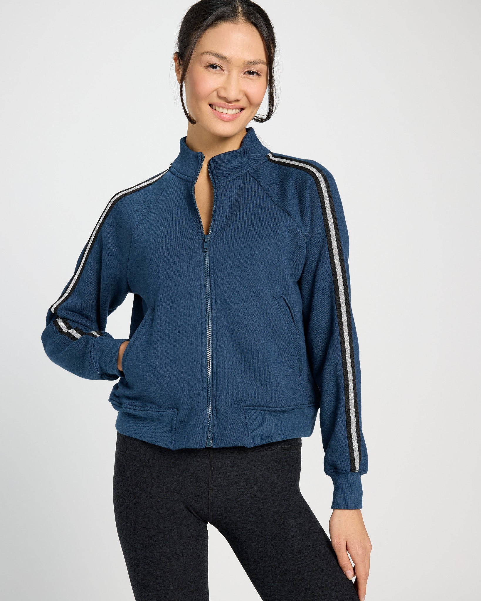 Ink Navy $|& Interval Ace Track Jacket - SOF Front