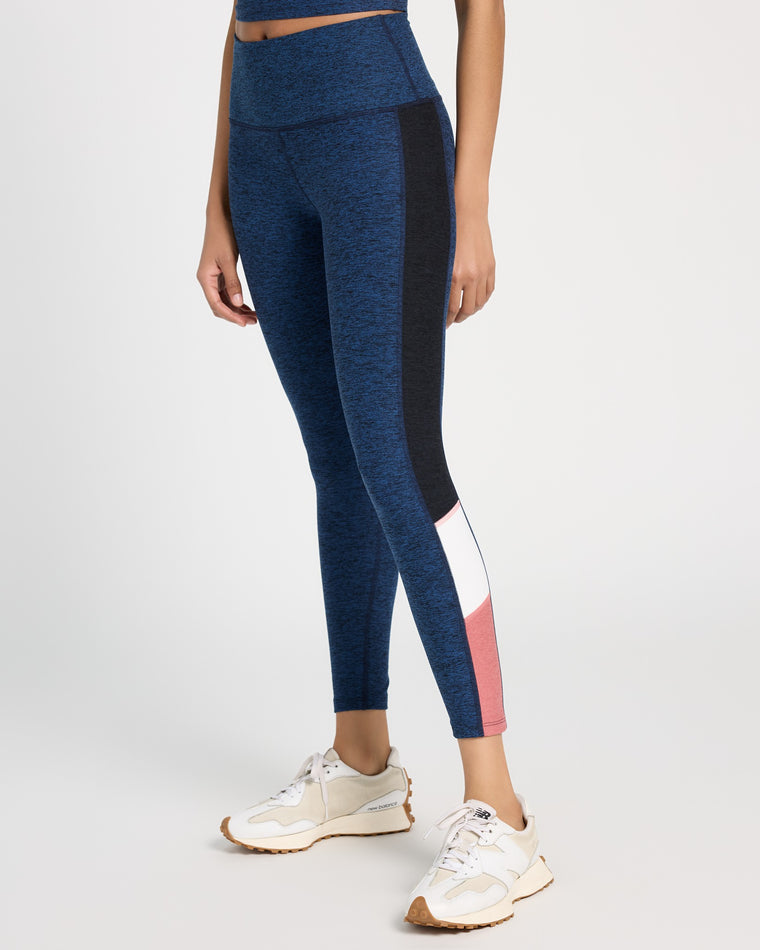 Ink Navy Heather/Night Sky $|& Interval Radiant Spacedye Colorblocked Legging - SOF Front