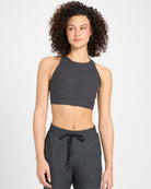 Heather Charcoal $|& Interval FlowHeather Sculpt Ivy Bra - SOF Front