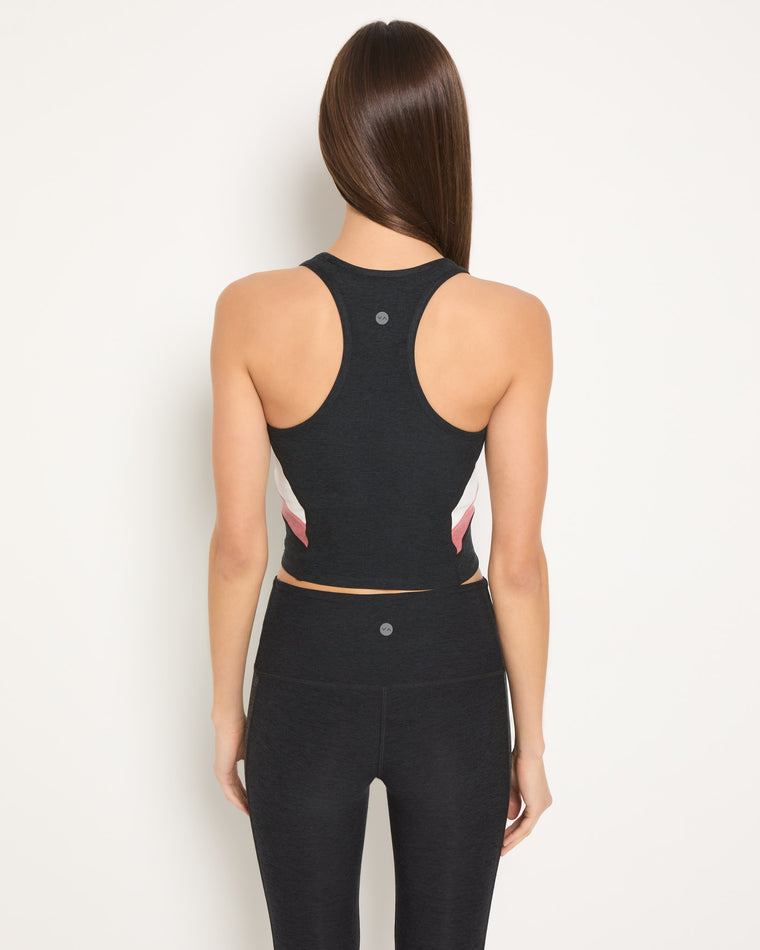 Night Sky $|& Interval Surge Spacedye High Neck Long Crop Tank - SOF Back