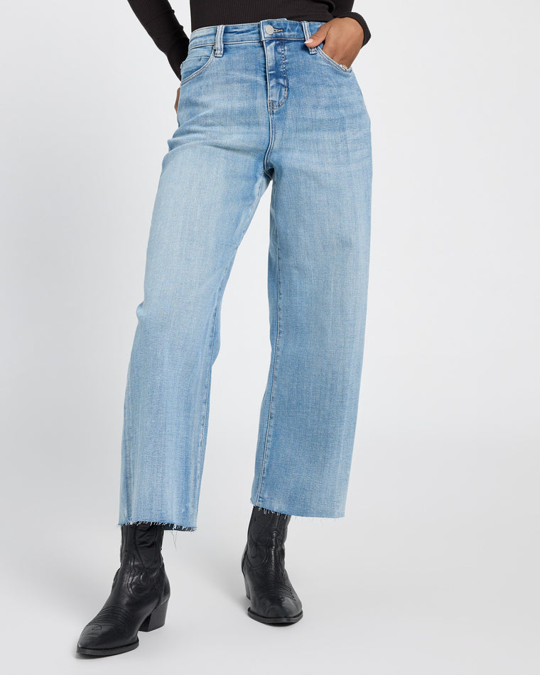 Weir Canyon Blue $|& Liverpool The Stride High Rise Wide Leg Jeans - SOF Front