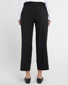 Black $|& Liverpool Pull On Wide Leg Crop Trouser - SOF Back