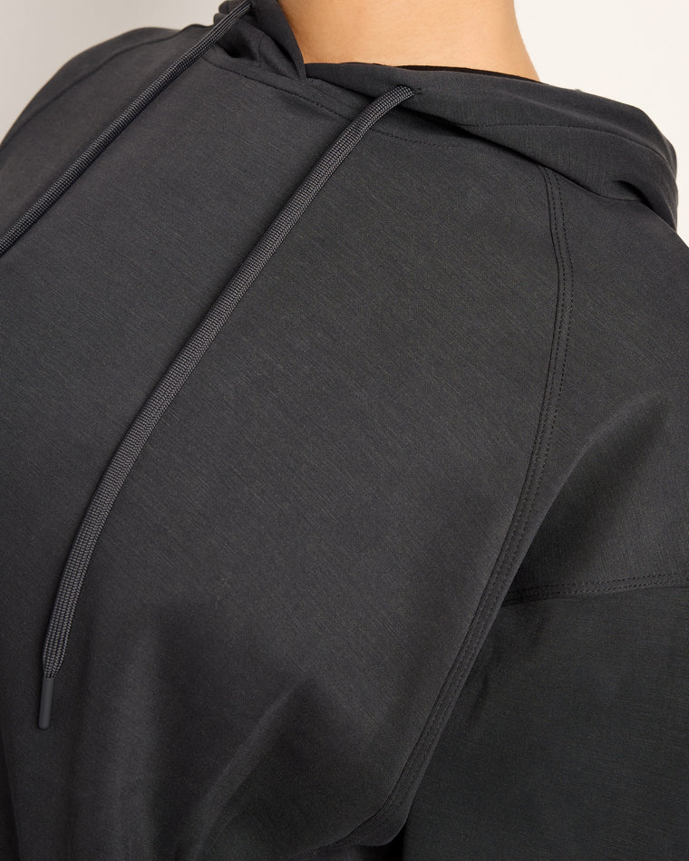 Black $|& Interval Sojourn Double Knit Hoodie - SOF Full Front
