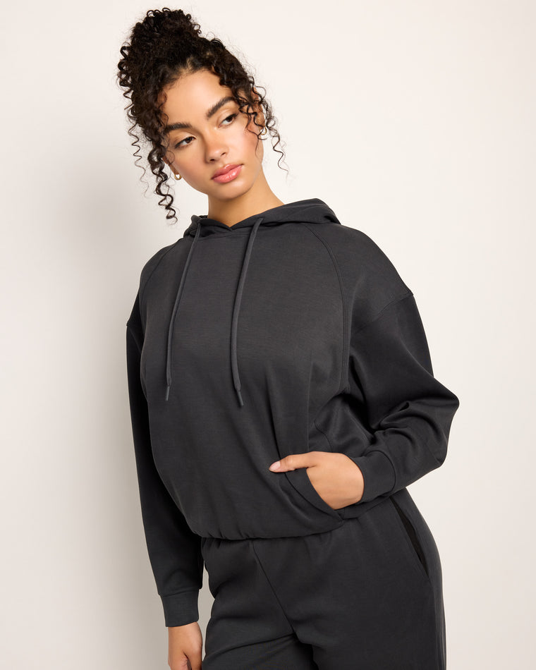 Black $|& Interval Sojourn Double Knit Hoodie - SOF Front