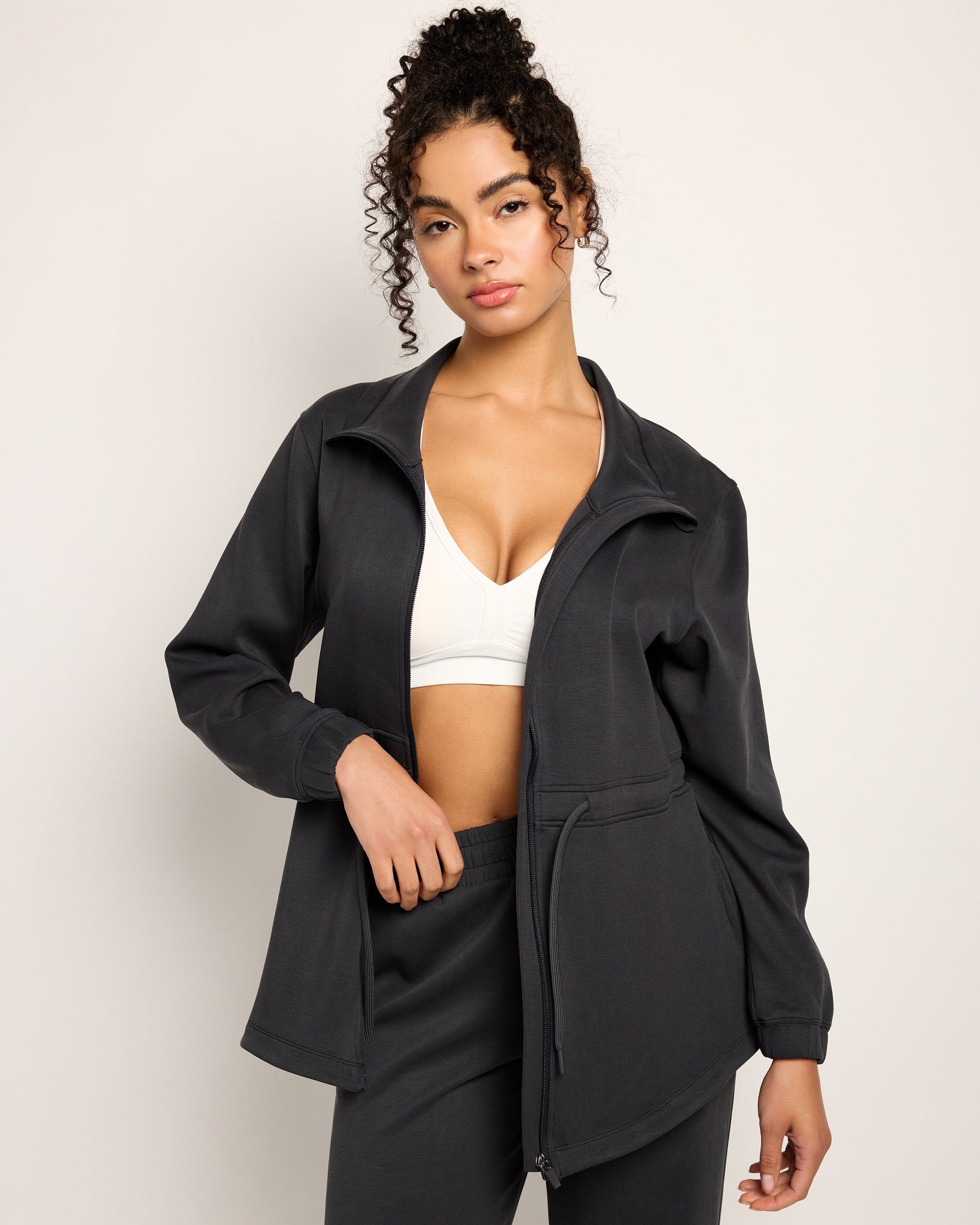 Black $|& Interval Double Knit Nomad Jacket - SOF Front