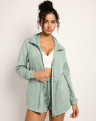 Sage $|& Interval Double Knit Nomad Jacket - SOF Front