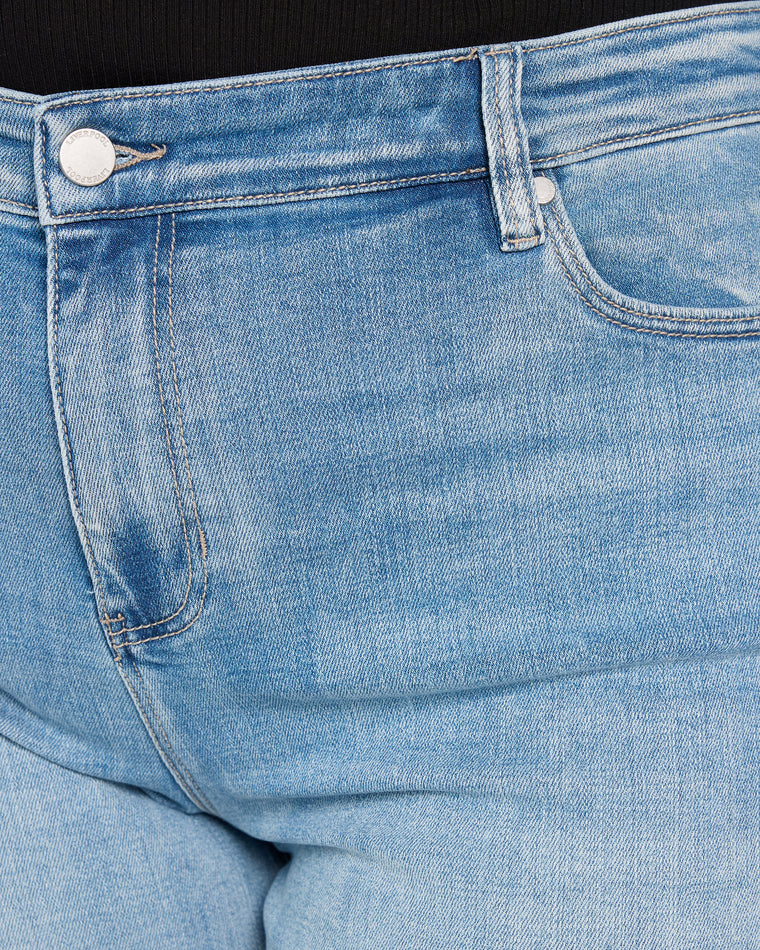 Weir Canyon $|& Liverpool Stride High Rise Wide Leg Jeans with Cut Hem - SOF Full Front