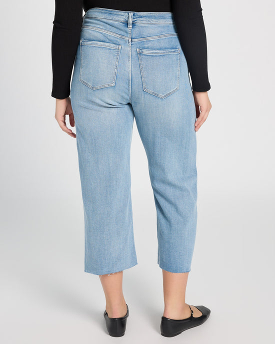 Weir Canyon $|& Liverpool Stride High Rise Wide Leg Jeans with Cut Hem - SOF Back